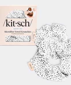Micro Dot Microfiber Quick-Dry Towel Scrunchies 2pc Set