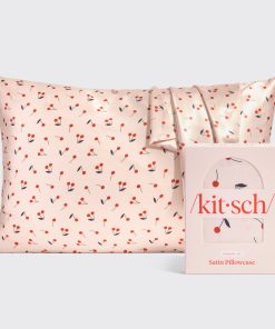 Satin Pillowcase in Cherry Print 2 Pack