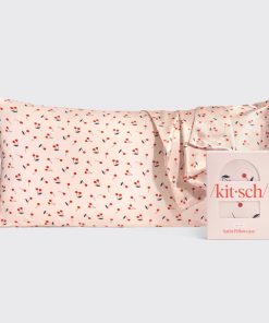 Satin Pillowcase in Cherry Print 2 Pack - King