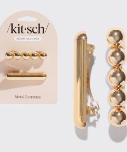 Gold Metal Barrettes