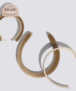 Cream & Camel Satin & Velvet Headbands