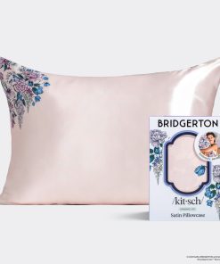 Bridgerton x Kitsch Satin Pillowcase in Wisteria