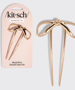 Gold Bow French Hair Pin - Mini