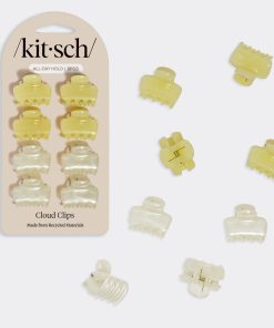Pearlized Cream & Butter Yellow Jelly Cloud Clips - Mini