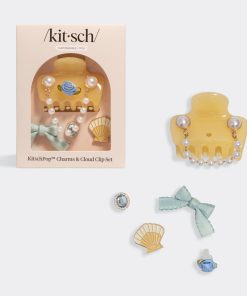 KitschPop? Coastal Cottage Cloud Clip Set in Butter Yellow