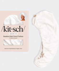 Organic Bamboo Hair Towel - White