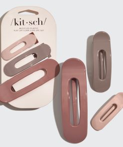 Terracotta Flat Claw Clips 3pc Set