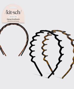 Black & Tort Zig Zag Headbands 2pc Set