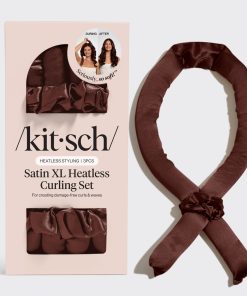 Chocolate XL Satin Heatless Curling Set