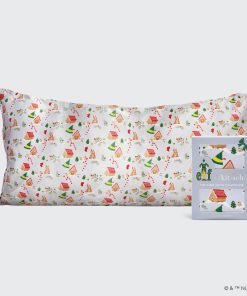 Kitsch x elf Satin Pillowcase in Periwinkle Christmas - King