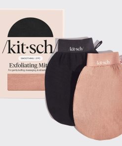 Black & Terracota Exfoliating Gloves 2pc Set