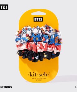 Kitsch x BT21 Satin Sleep Scrunchies 4pc Set